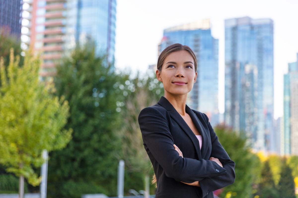 photo of a young Asian woman recently completed her studies seeking a work permit in Canada